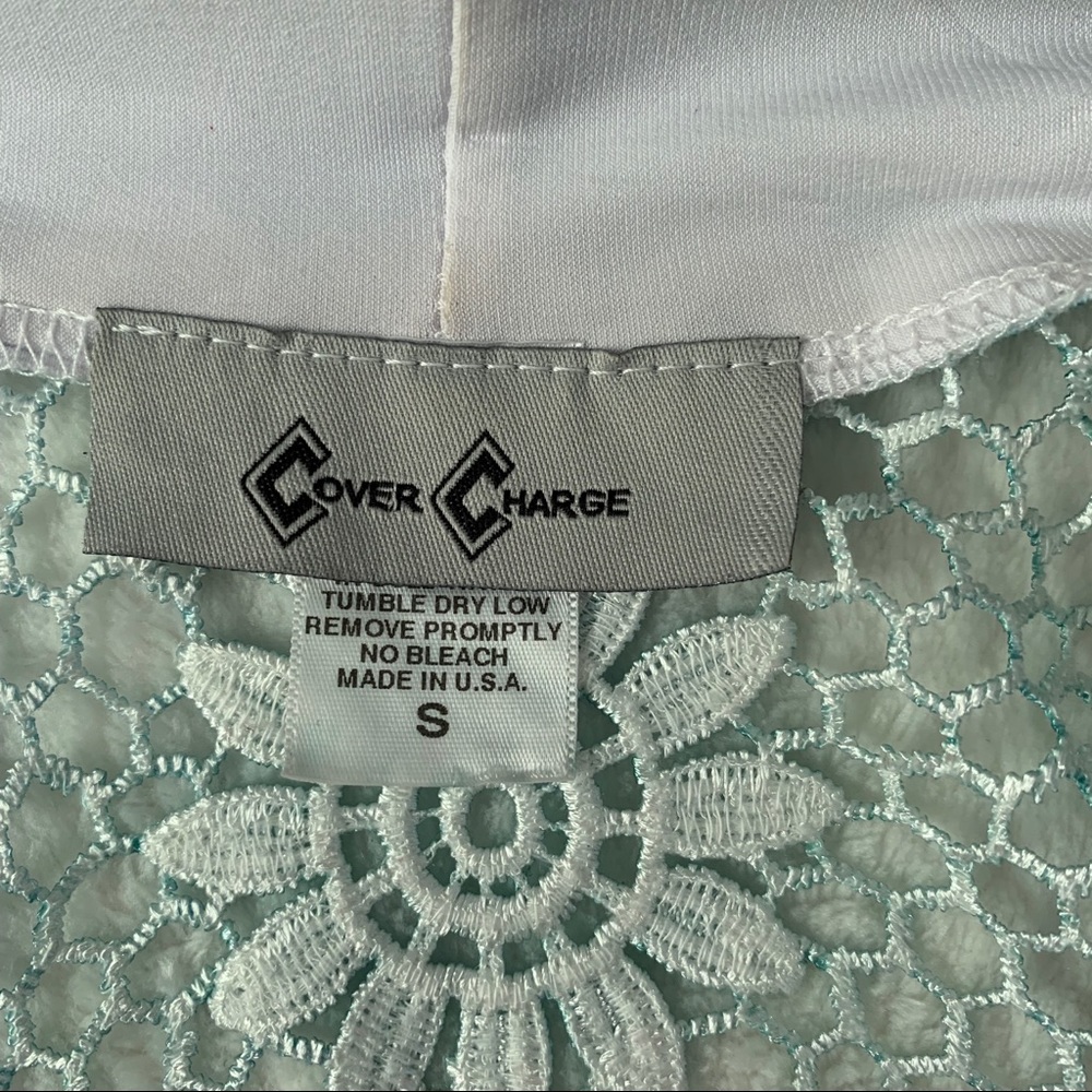 Cover Charge size small stamp print butterfly vest - Picture 5 of 5